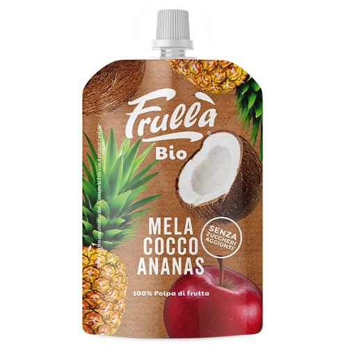 Frullà пюре фруктовое яблоко-ананас-кокос, BIO, 100 гр